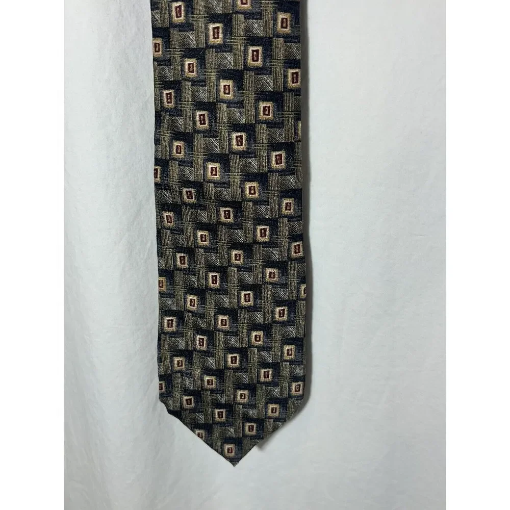 SECOURS  GEOMETRIC PATTERNED‎ NECK TIE BB3